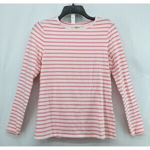 Style & Co Shirt Womens Medium Pink Striped Long Sleeve Tee